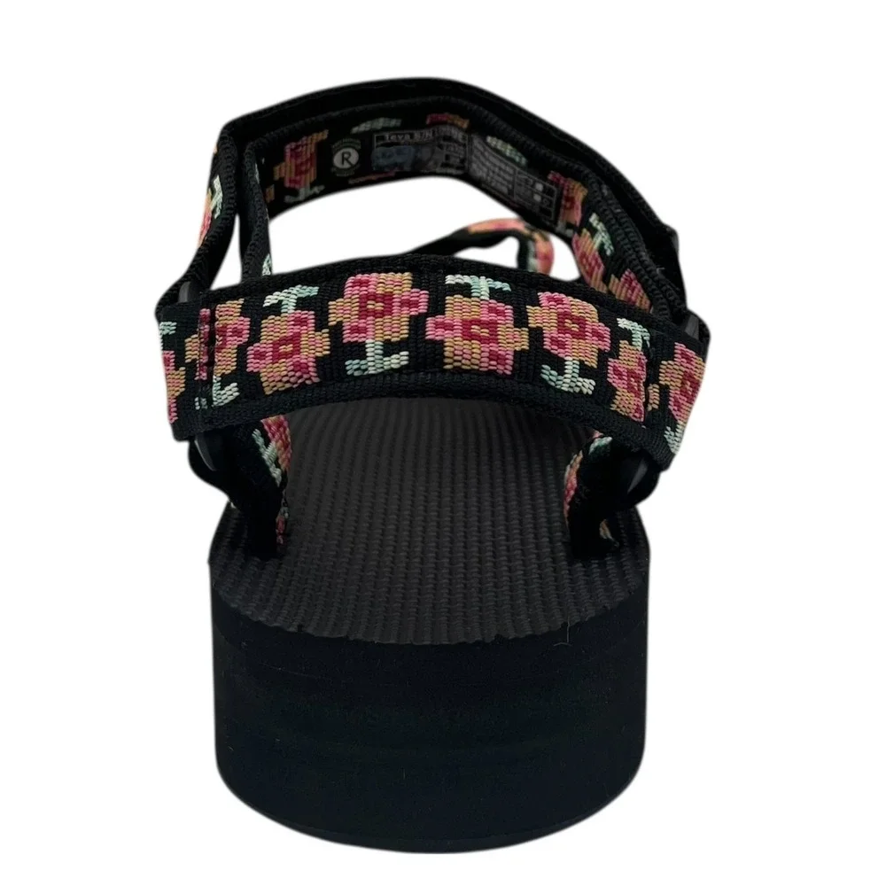 Teva Midform Universal Womens Sport Platform Sandals Size 7‎ Black Floral Multi